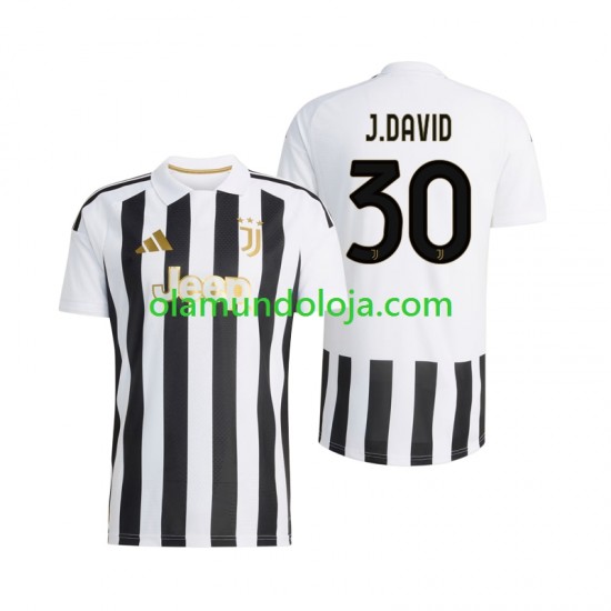 Camisola Juventus Jonathan David 30 Homem Equipamento Primeiro 2026-2027 Manga Curta